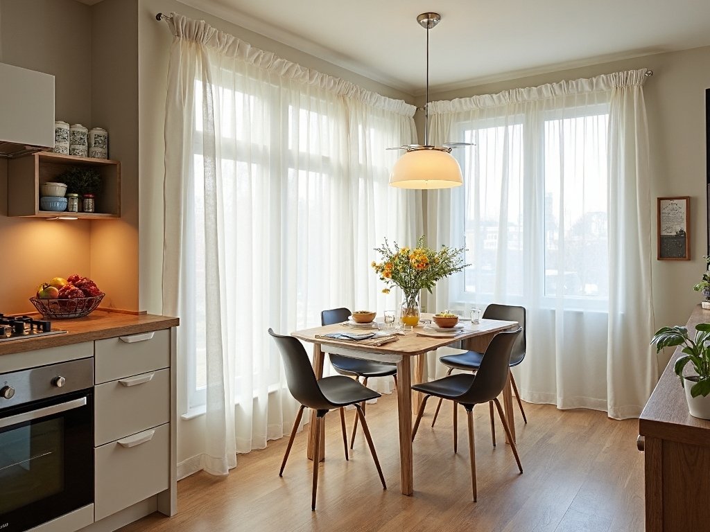 zonal boundaries with decorative curtains