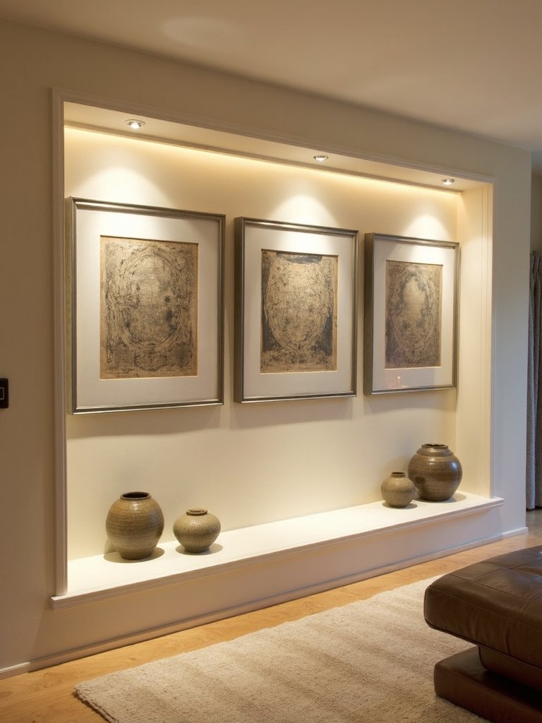 accent lighting transforms artwork into centerpieces