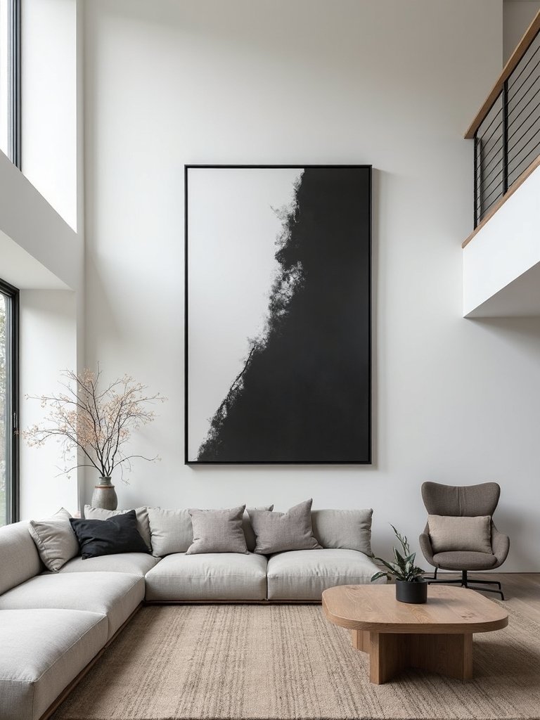 architectural minimalism harmonized with artistic expression