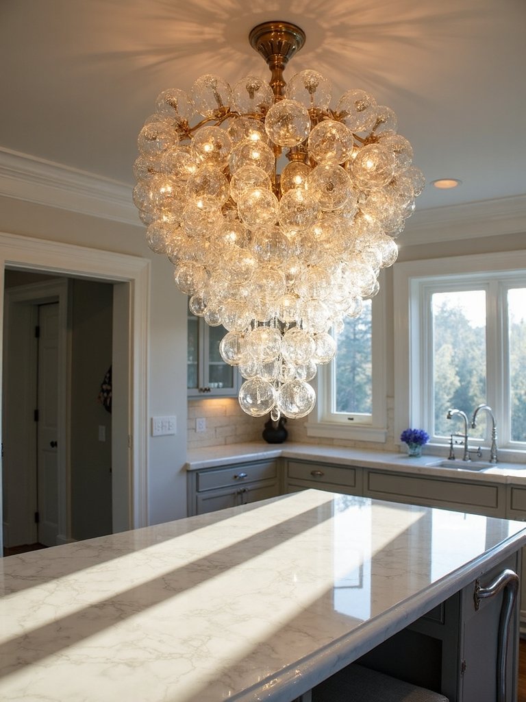 artistic focal kitchen island chandeliers