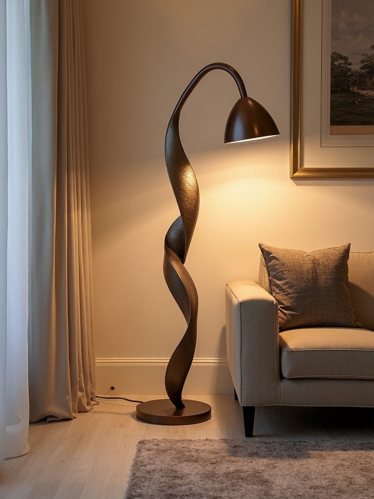 artistic modern functional sculptural floor lamps