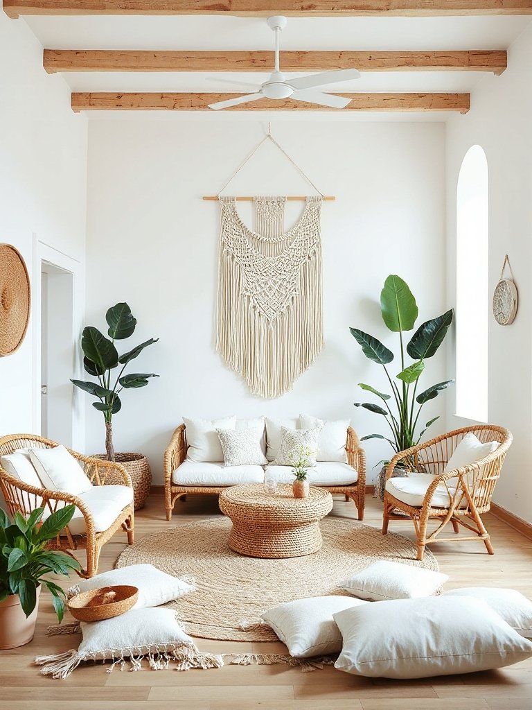 boho minimalist cozy living spaces