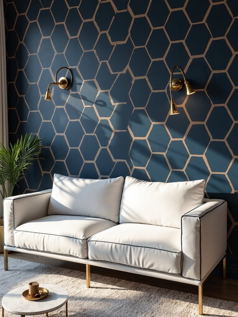 bold geometric living spaces