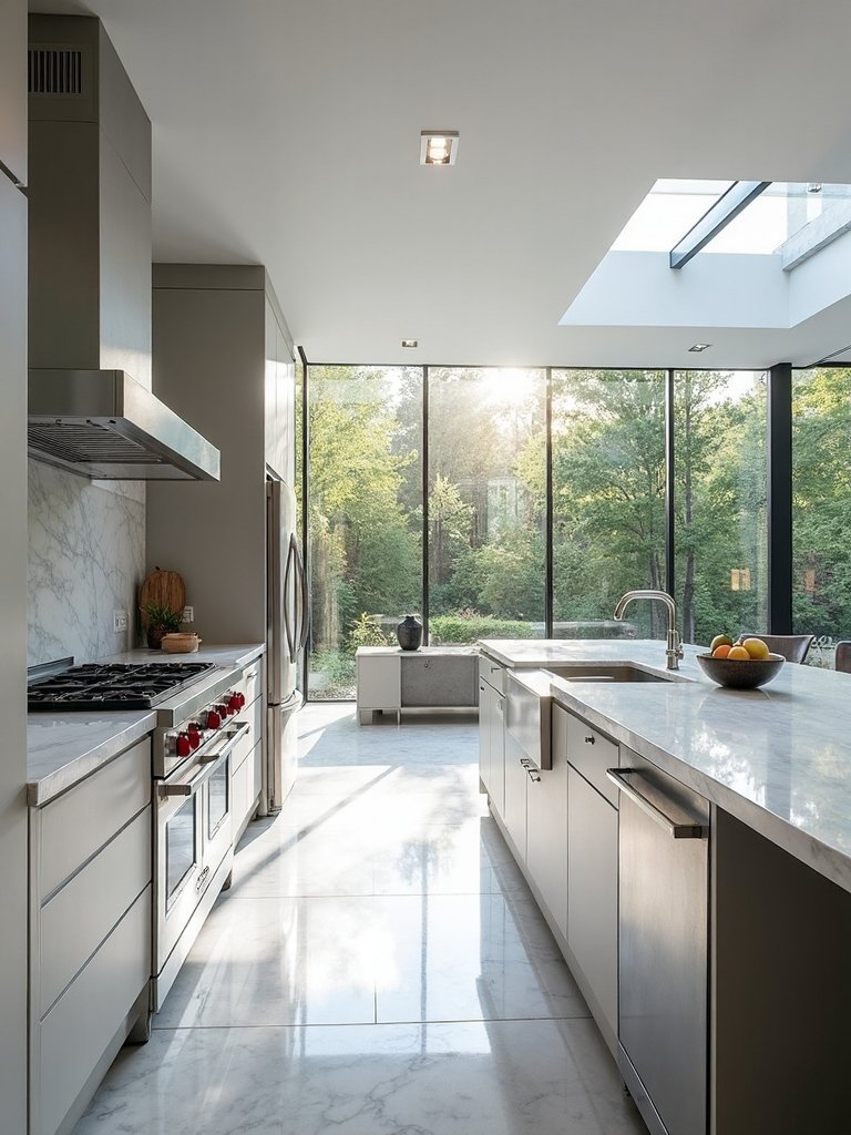 bright nature filled seamless kitchen sanctuary
