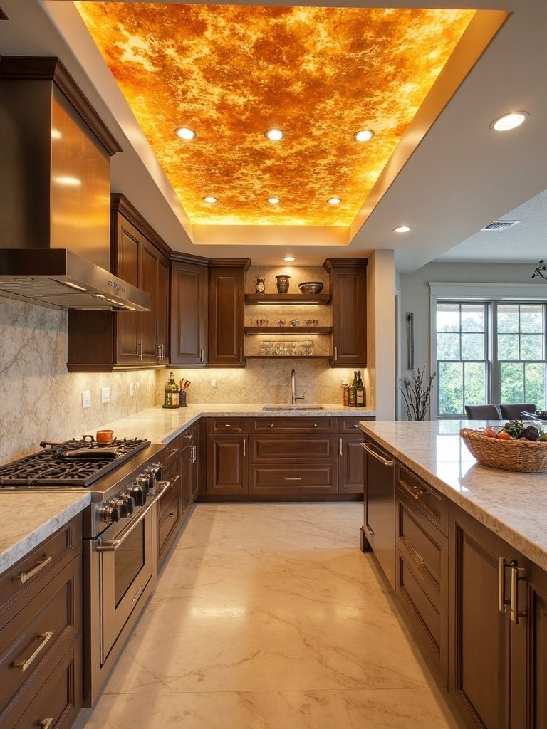 celestial backlit onyx installation