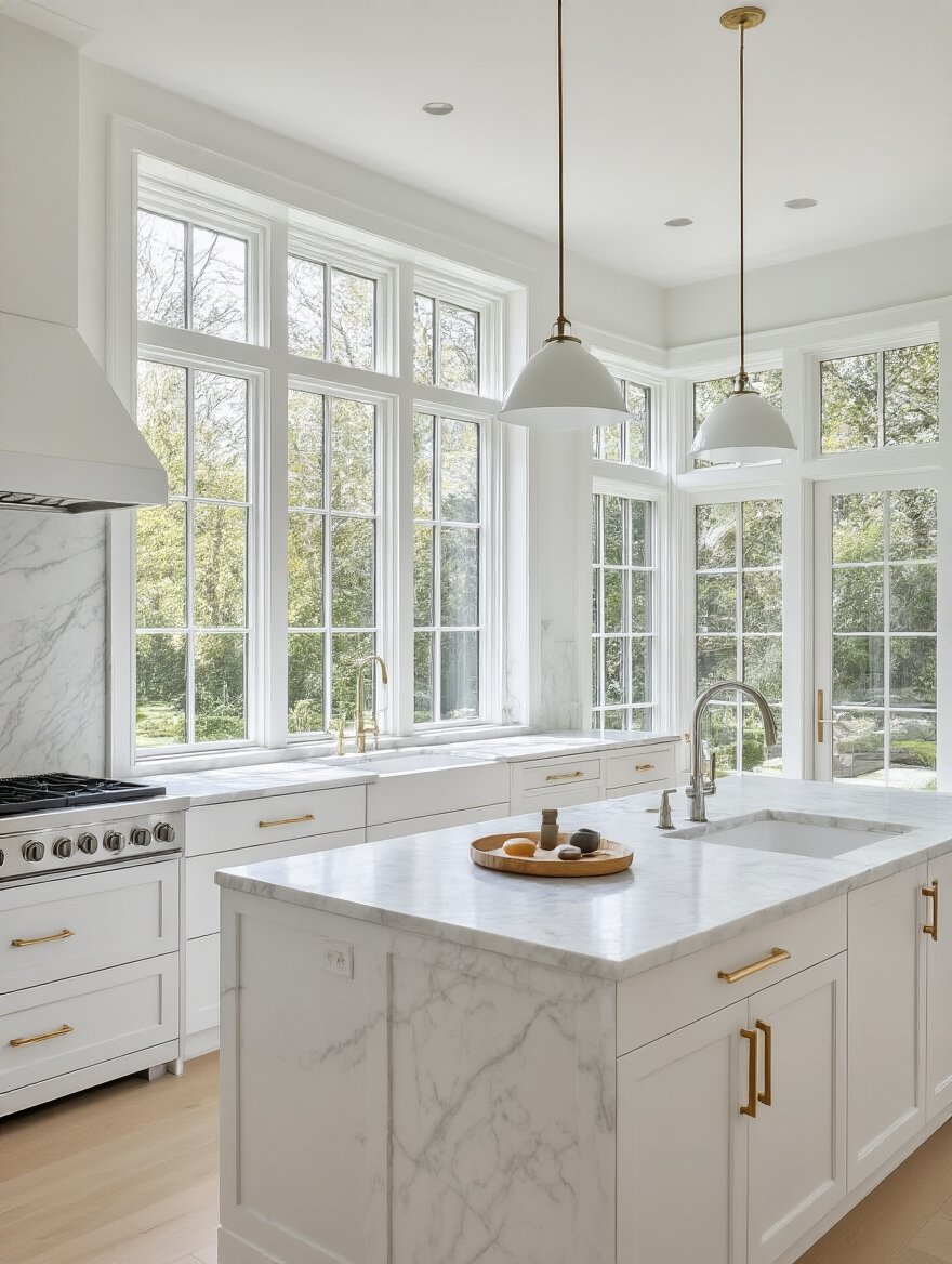 clean airy modern white