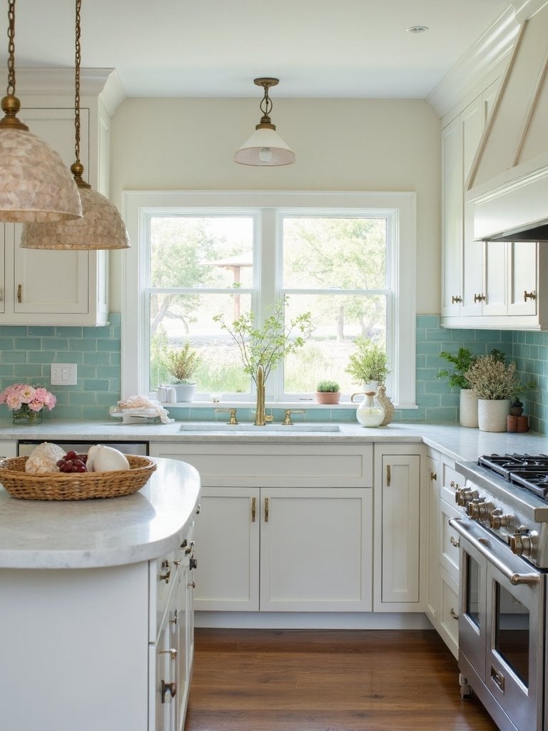 coastal luxury seaside inspired kitchen