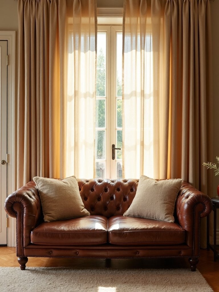 cohesive living room window treatments