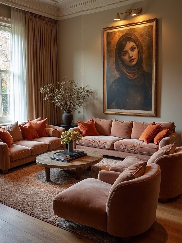 comfortable cozy conversation promoting living room