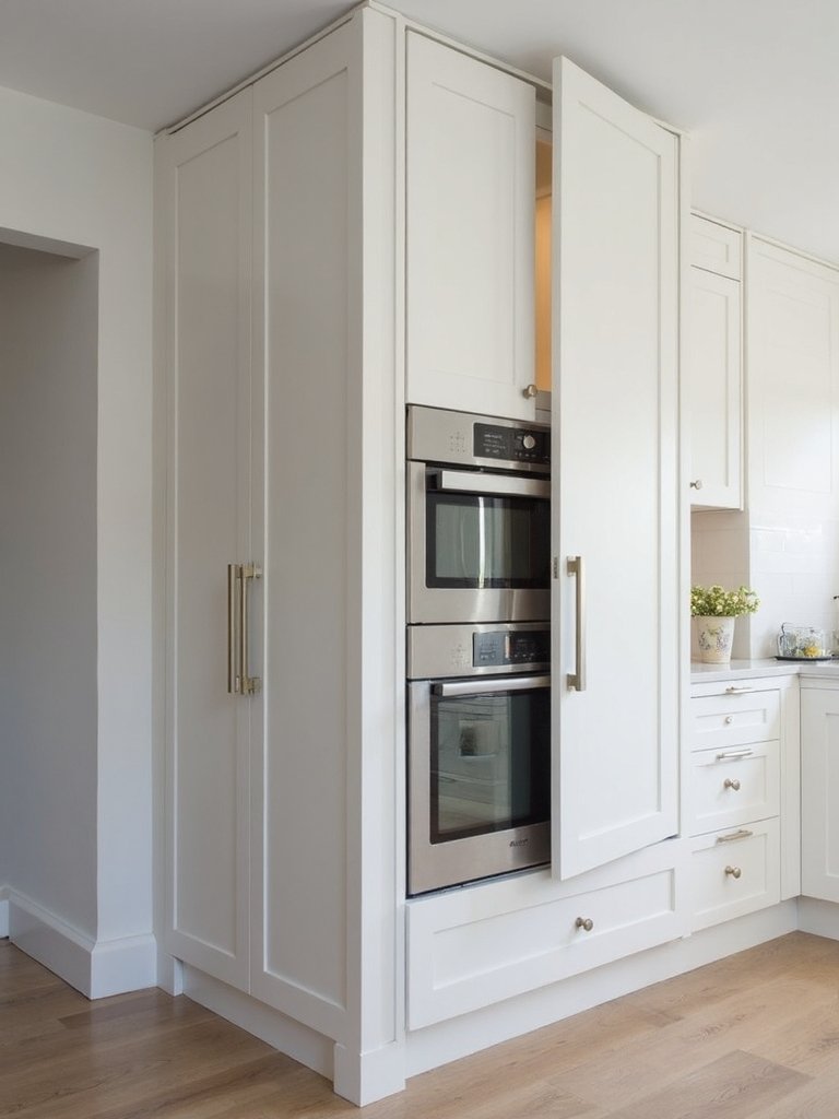 concealed appliances streamlined kitchen design