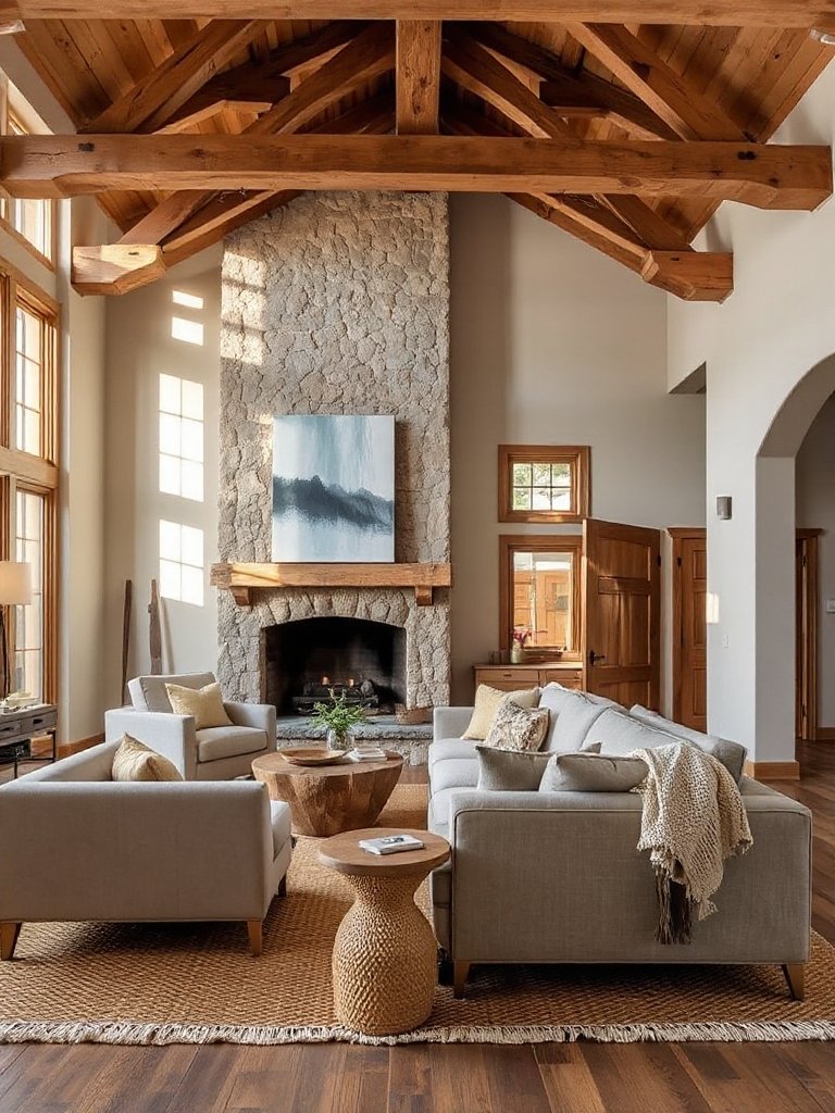 cozy modern rustic living rooms