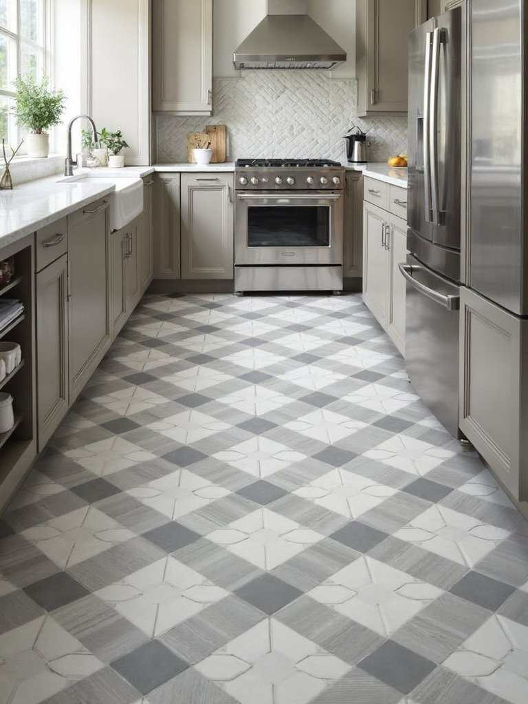 creative mixed pattern floors