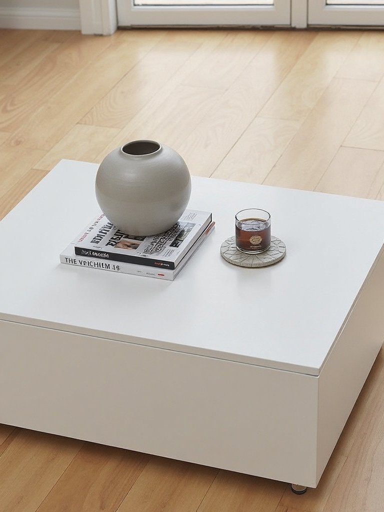 curated minimalist coffee table styling