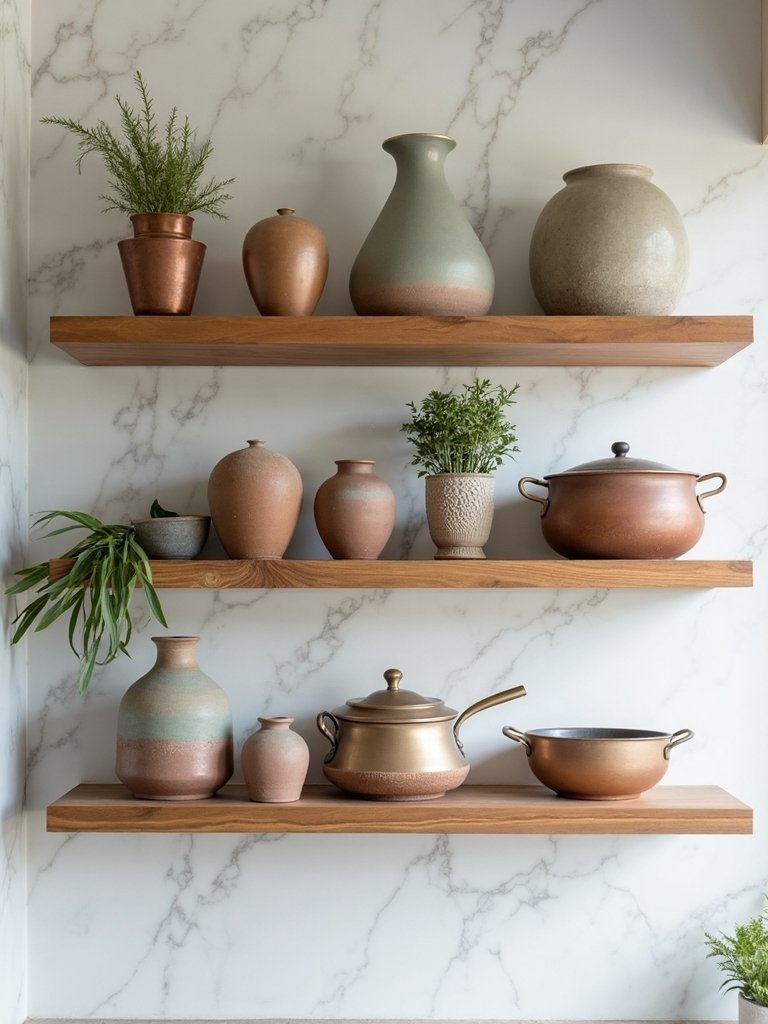 curated personalized artful kitchen display