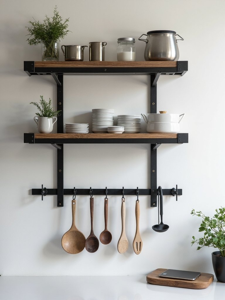 customizable modular wall mounted kitchen storage