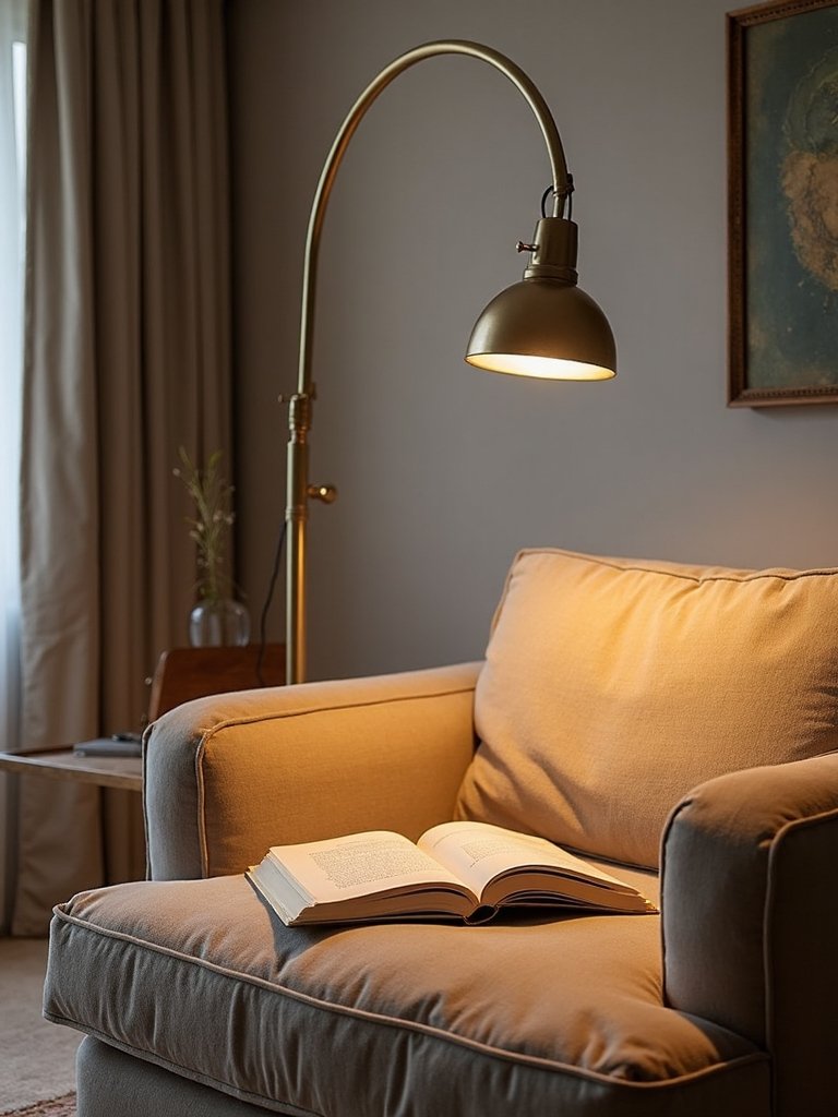 customizable task lighting enhances seating functionality