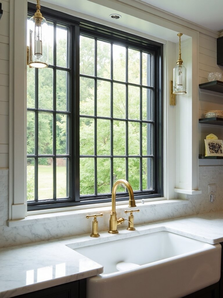 dramatic visual contrast in kitchens