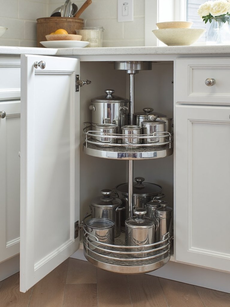 efficient corner cabinet storage solutions