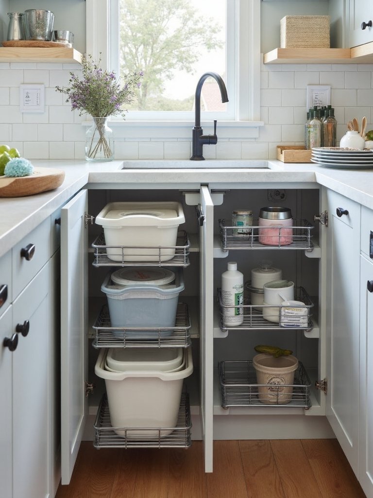 efficient under sink storage solutions