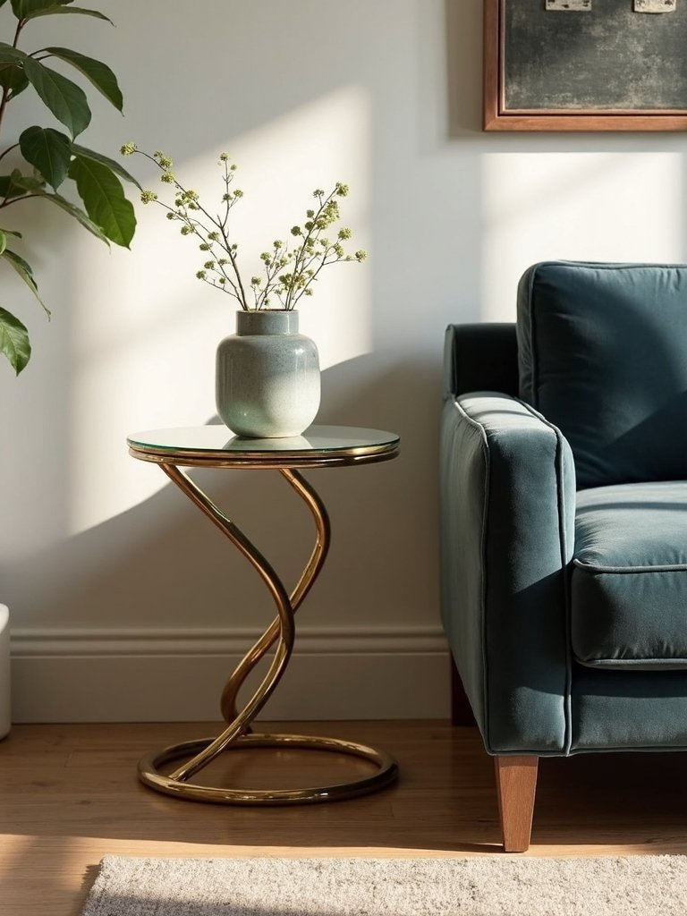 elegant contemporary sculptural side tables