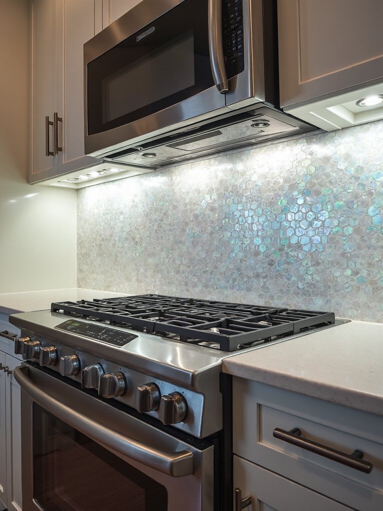 enchanting lustrous mesmerizing iridescent mosaic tiles