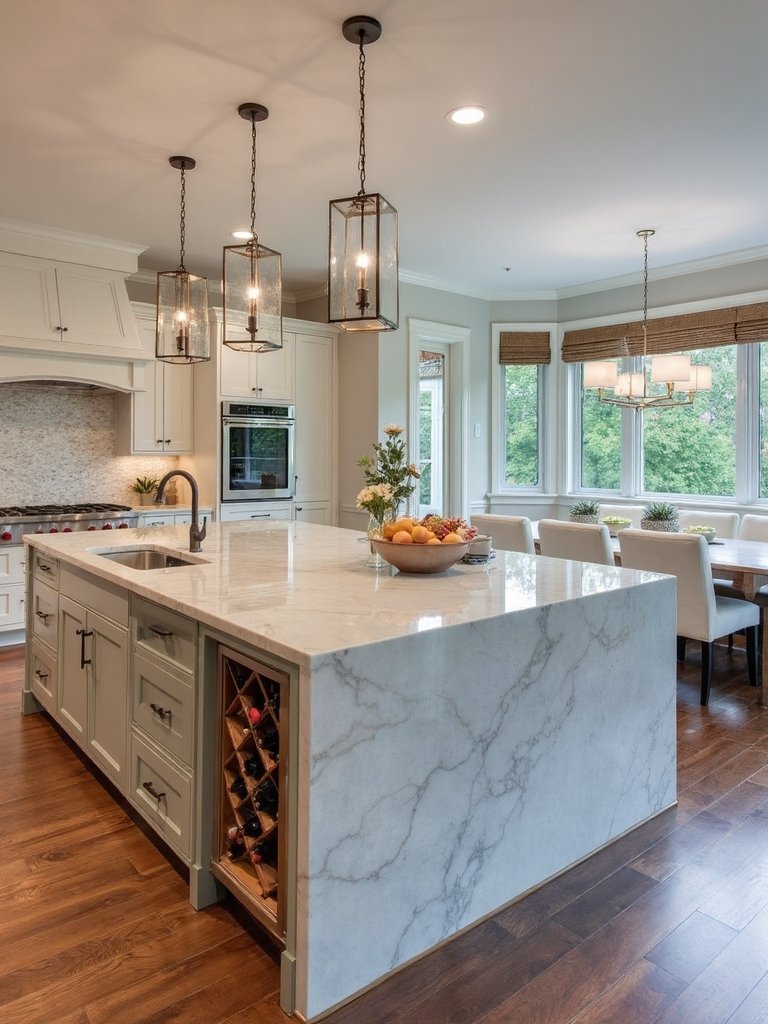 engaging multi level entertainment kitchen island