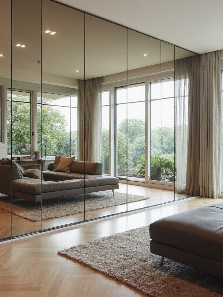 expand room perception with mirrors