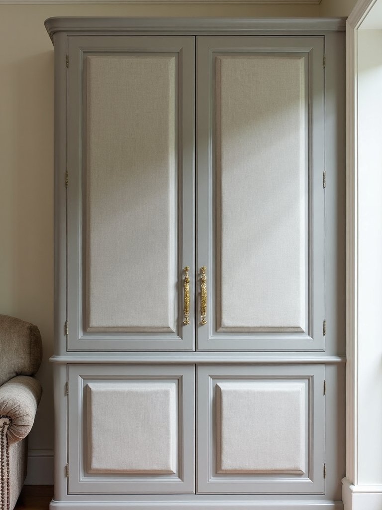 fabric clad cabinet aesthetic enhancements