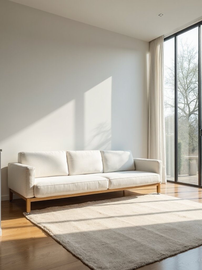 floating furniture enhances visual balance