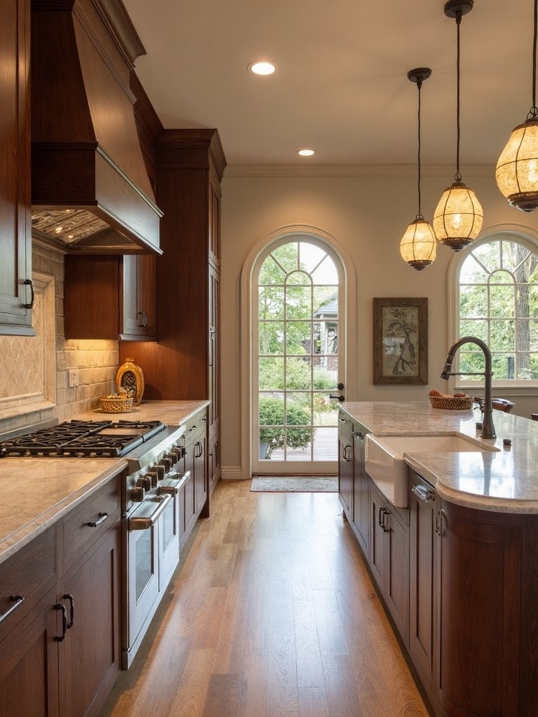 flowing natural organic kitchen decor