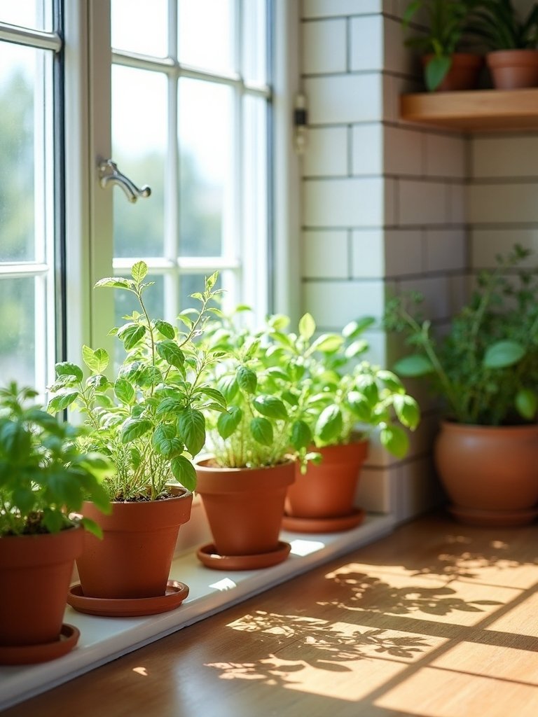 fresh herbs window garden