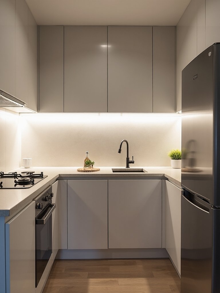 functional kitchen work triangle layout