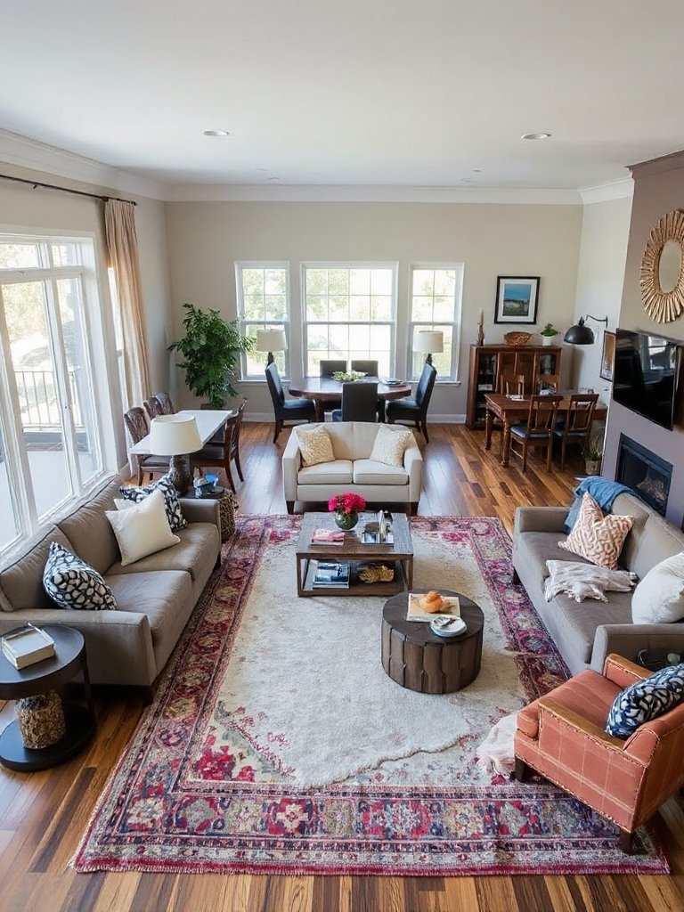 functional zoning living room design