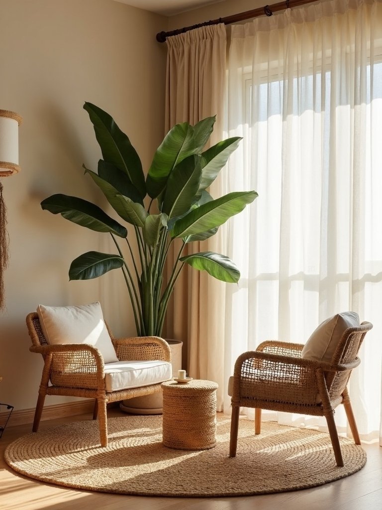 grounded nature inspired minimalist living room