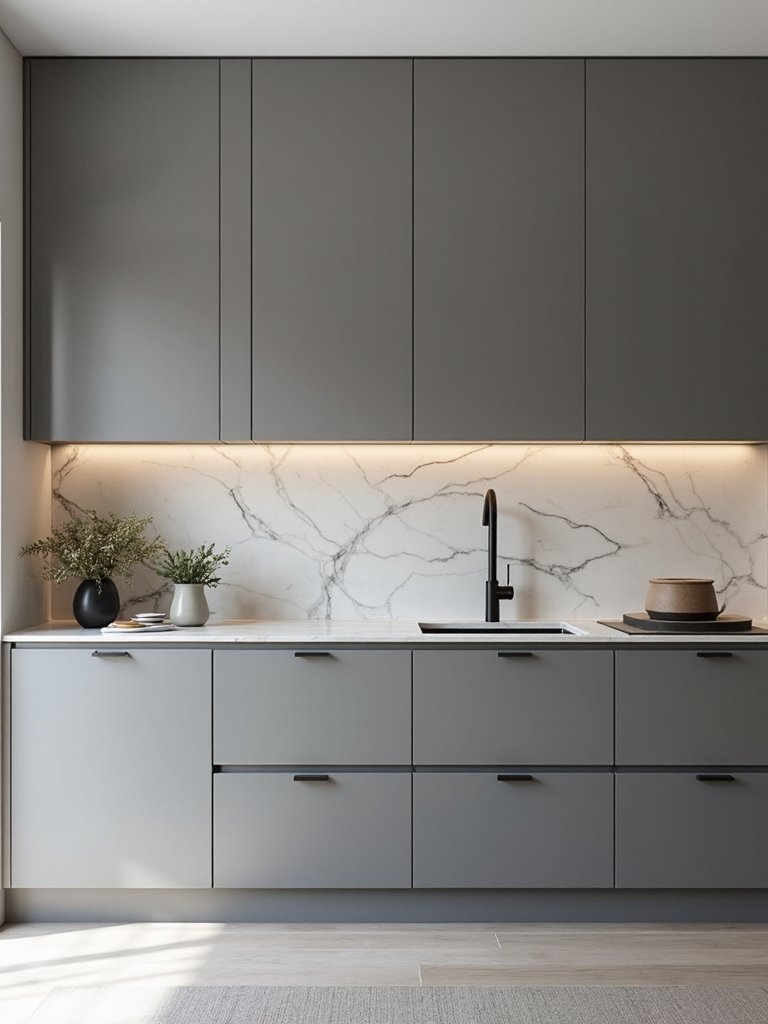 hardware free luxury kitchen