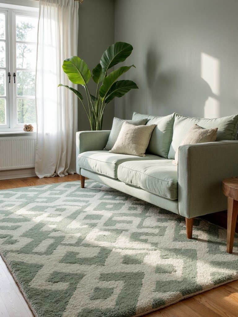 harmonious living room rug coordination