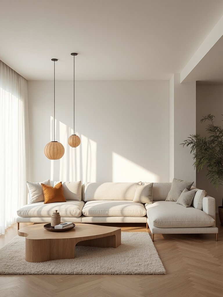harmonious minimalist living room design