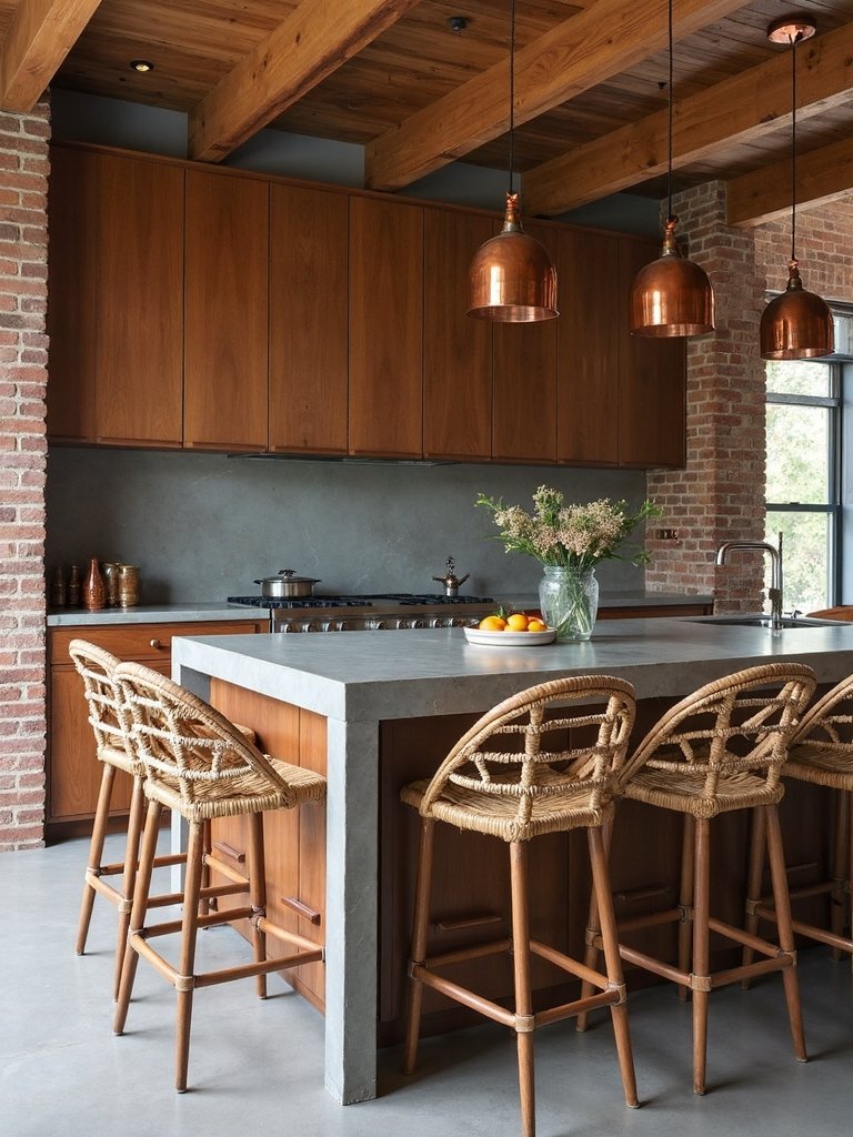 harmonious natural material combination