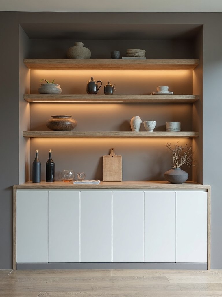 harmonious open closed storage solution