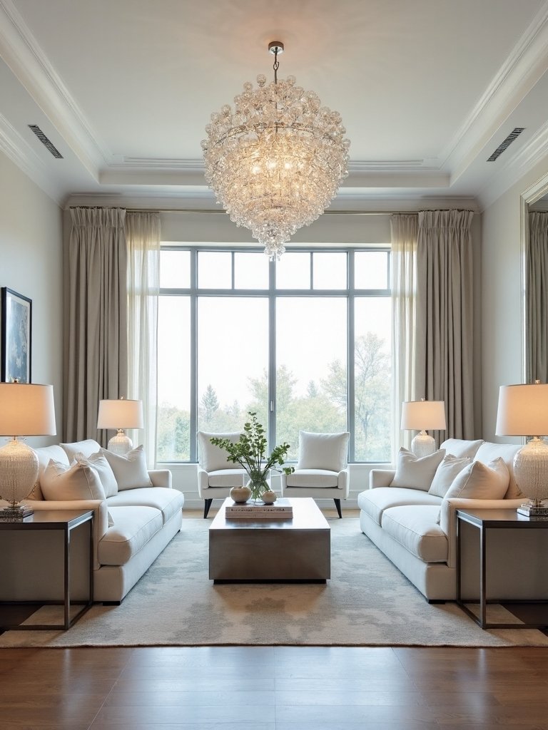 harmonious symmetrical modern living room design