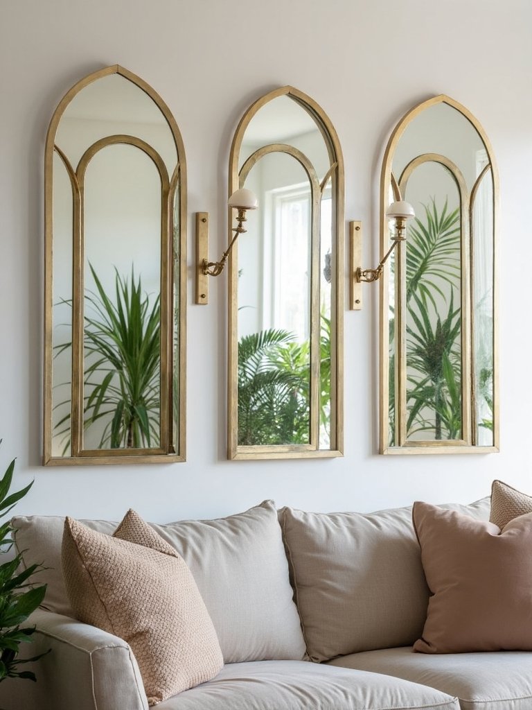 illusionary windows through strategic mirror placement