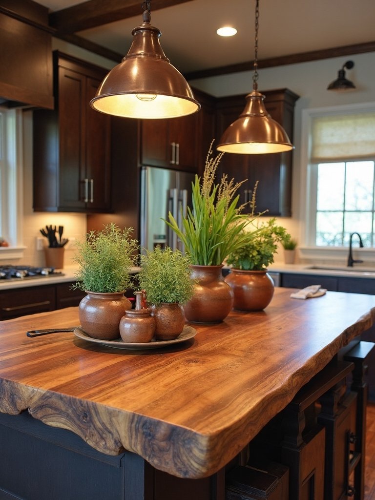 inviting warmth of wood surfaces