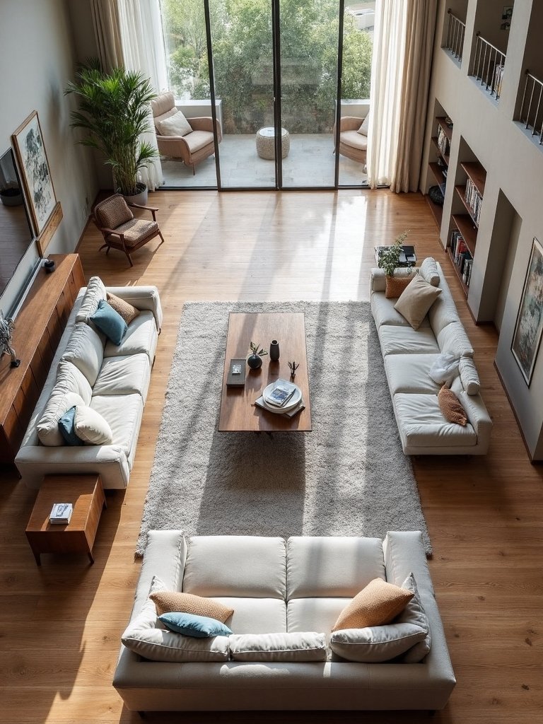 large zoned multifunctional living spaces