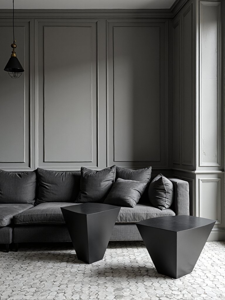 layered geometric minimalist visual interest