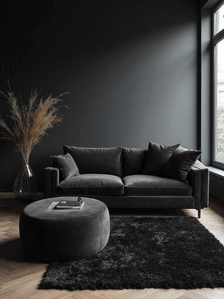 layered minimalist black textures