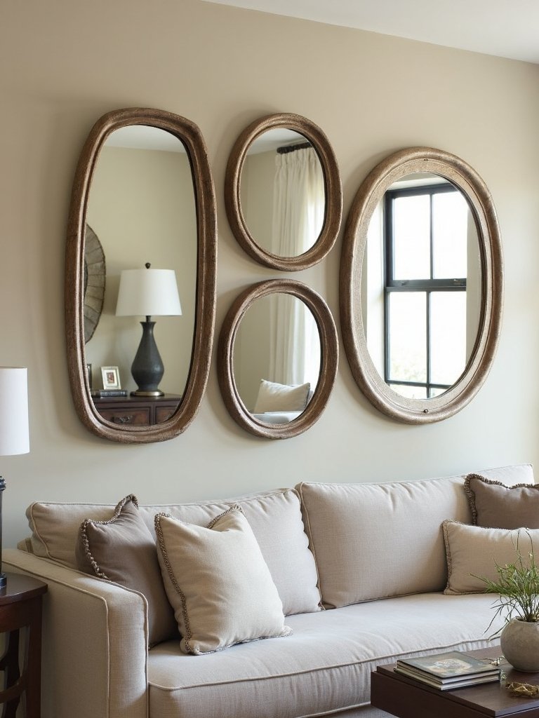 layered mirror gallery creates depth