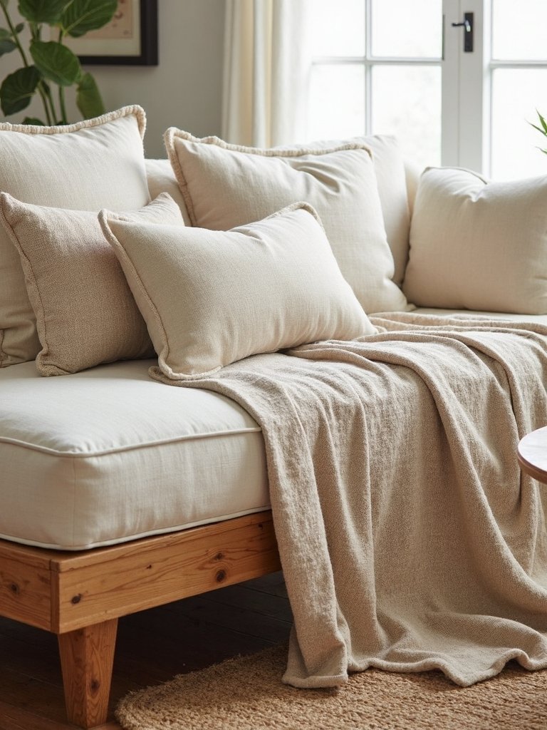 layered natural neutral textile elements