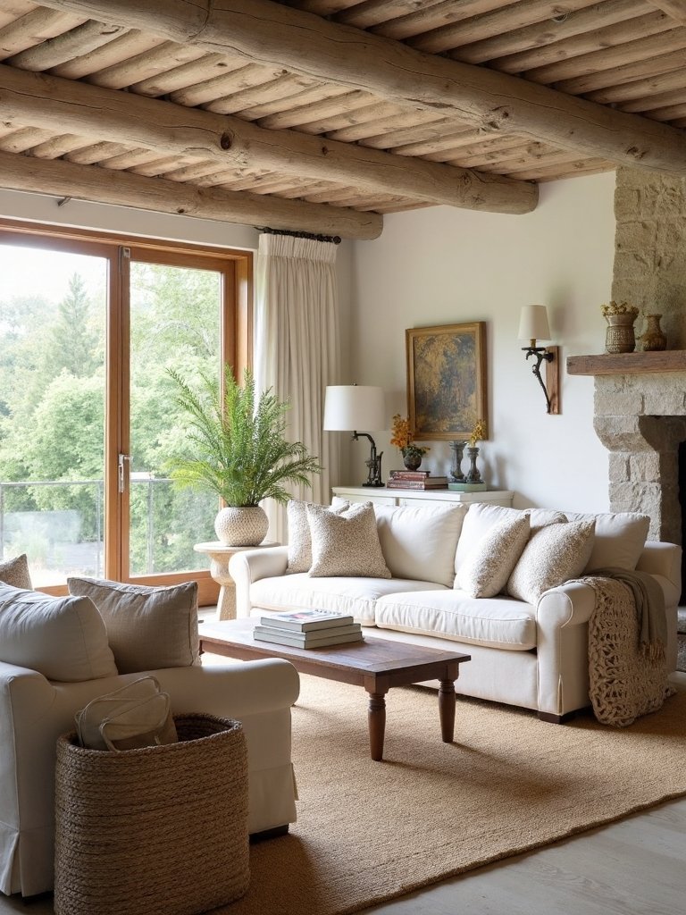 layered neutral textured modern rustic