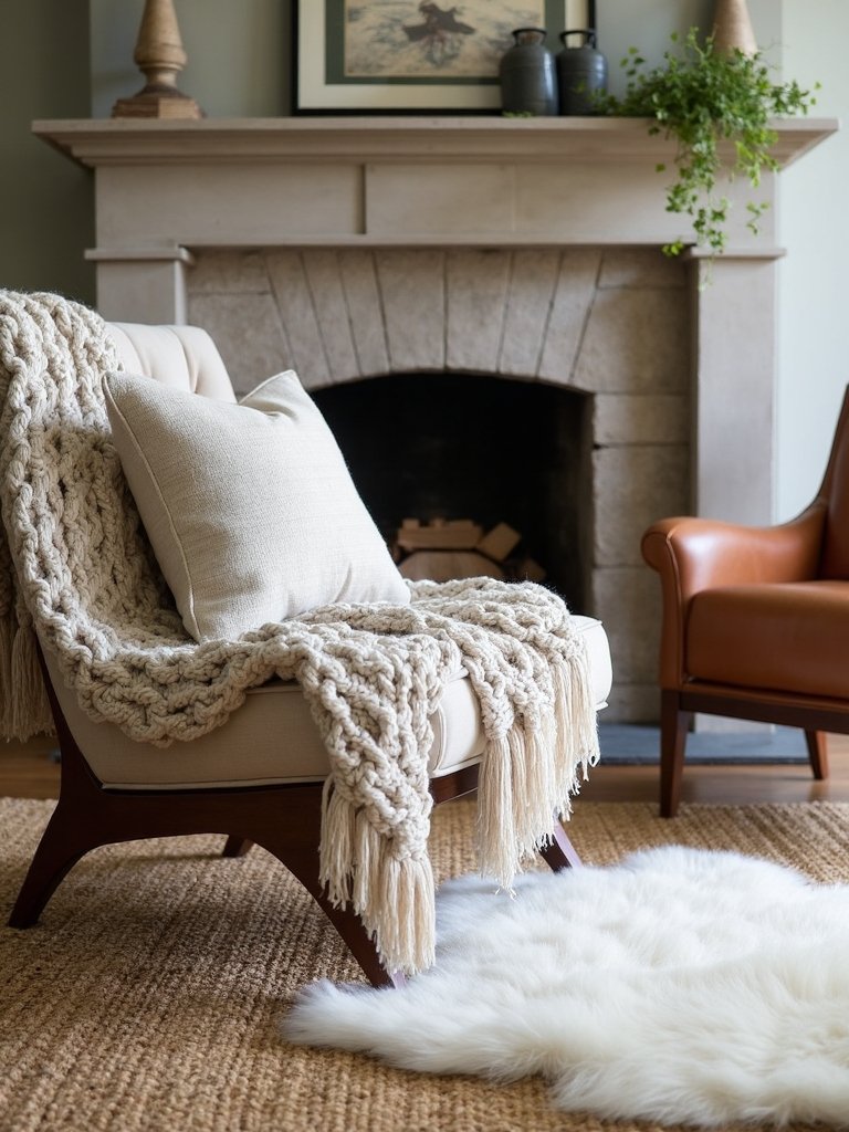 layered textural cozy rustic retreat