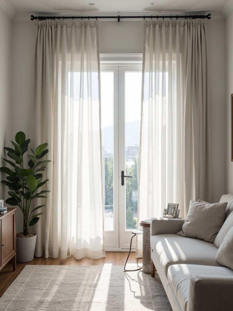 layered window treatments control light